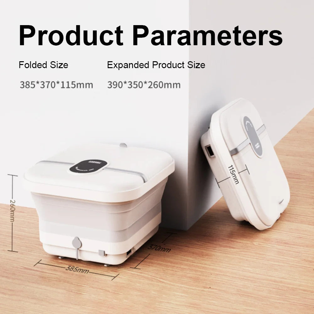 Electric Foot Bath — Portable Folding Massage Basin