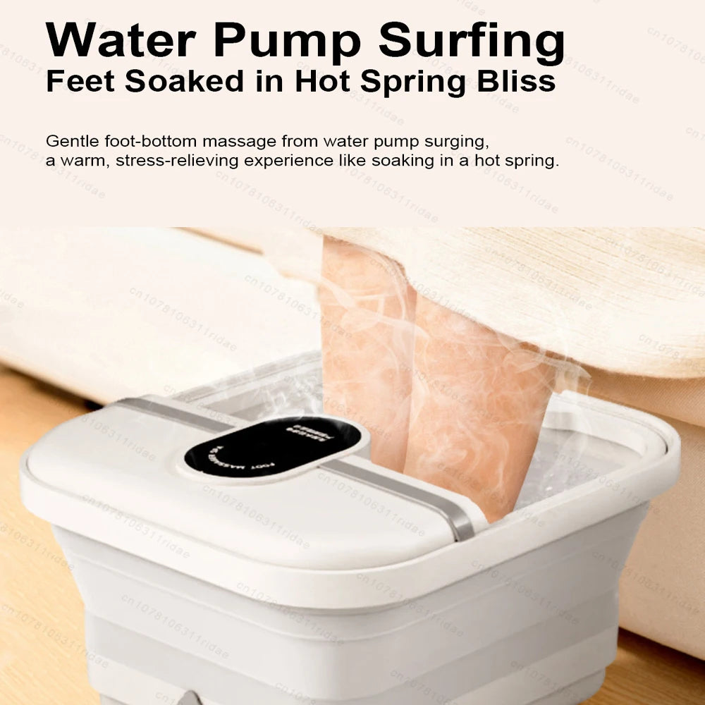 Electric Foot Bath — Portable Folding Massage Basin