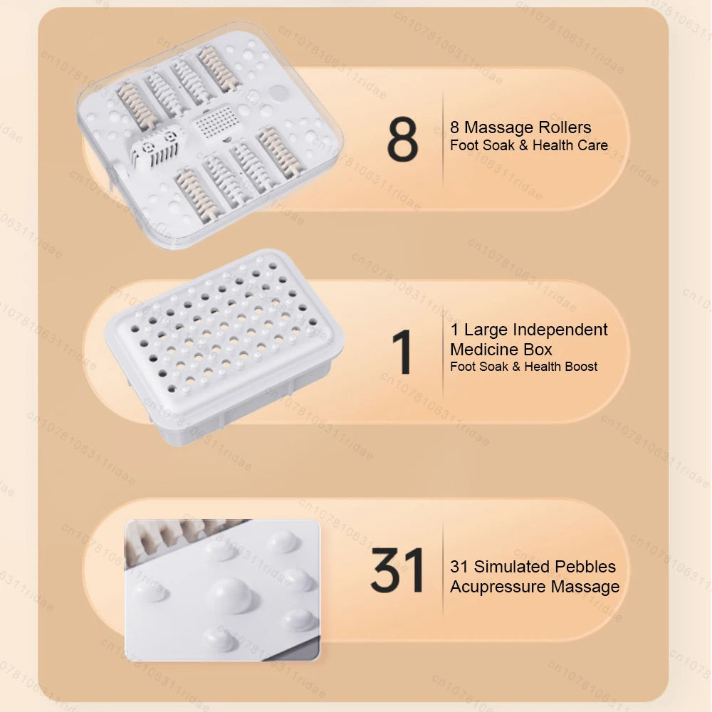 Electric Foot Bath — Portable Folding Massage Basin