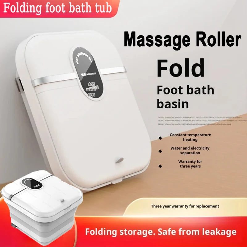 Electric Foot Bath — Portable Folding Massage Basin
